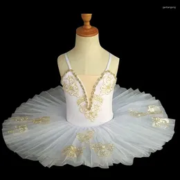 Stage Wear 2024 White Pofessional Ballet Tutu Blue Girls Ballerina Dress Kids Dancewear Outfit For Performance Women And Children