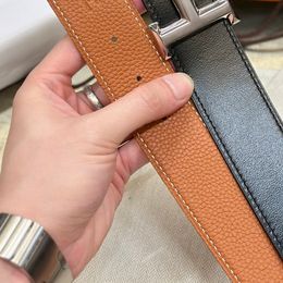Calf Leather Belt 38 mm Suitable for Men European size real calfskin Titanium Steel Gold Plated Belt Buckle Designer 023