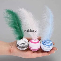 Cat Toys Cat Toy Ball Feather Funny Cat Toy Star Ball Plus Feather Foam Ball Throwing Toys Interactive Plush Toys Pet Supplies Katten Toyvaiduryd