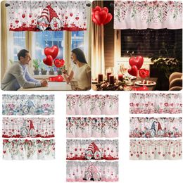 Curtain Sound Curtains Red Love Valentines Day For Kitchen 18"X54" Valentine Window Shower With Design