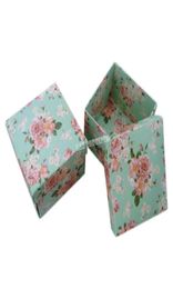 DIY Folded Square Cardboard Party Favor Box Wedding Candy Package 63 x 63 x 43cm green 100pcslot LWB01653892470