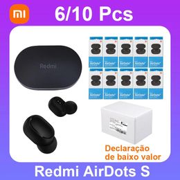 Headphones 6/10 Pcs Xiaomi Bluetooth Earphones Redmi AirDots S Wireless Headphones Stereo Noise InEar Earbuds Music Headset for Sport Gym