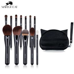 Brushes Makeup Cat Cosmetic Brush2022new 12pcs Soft Brushes and Portalbe Bagsynthetic&goat&hourse Hair Brushesbeauty Toolmake Up Pen