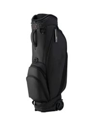 Bag for Men with High Quality Leather Black Color Pouch Waterproof Help Product Item Inside Safely Avoid Damage Golf Bags
