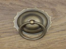 one pic Chinese antique simple drawer handle furniture door knob hardware Classical wardrobe cabinet shoe closet cone vintage ring8677005