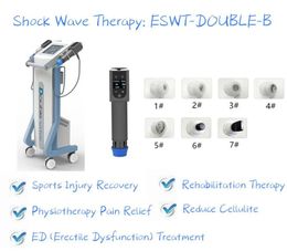 Double Channel Shockwave Therapy Machine With 14 Heads ED Treatment and Relieve Muscle Pain Plantar Fascitis Massager Shock Wave Chiropractic Massage Tool