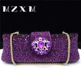 Luxury Dinner Bag 2024 Velvet Fabric Inlaid with Metal Magnet Switch Shining Banquet Handbag 240111