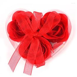 Decorative Flowers Artificial Rose Soap Flower Gifts Boxes Romantic Heart Shaped Mother's Day Birthday Party Souvenir