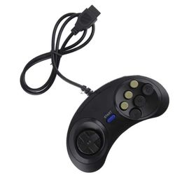 Game Controllers Joysticks Classic Wired 6 Buttons Joypad Handle Game Controller For SEGA MD2 Mega Drive Gaming Accessories Universal Remote Control