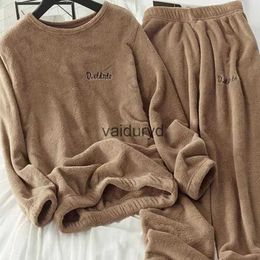 home clothing ITOOLIN Women Velvet Pyjama Set Loose Top And Warm Pants Home Casual Warm Woollen Suit Women Fleece Sets Winter Tracksuitsvaiduryd