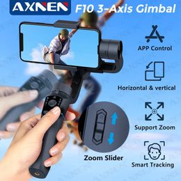 F10 3Axis Handheld Gimbal Smartphone Stabiliser Cellphone Selfie Stick for Android Phone Vlog Anti Shake Video Record 240111