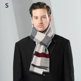 High Quality Pure 100% Wool Men Scarf Soft Warm Cashmere Muffler Male Autumn Winter Shawl Business Scarf Chrismas Gift Boy 240111