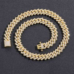Fashion Jewellery Necklaces 12mm Thorn Cuban chain Hip Hop Jewellery CZ Brass Cuban Chain Men's Jewellery