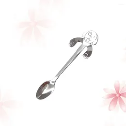 Spoons Hanging Cup Teaspoon Coffee Stirring Spoon Steel Appetiser Pattern Tea Stir Mixing For Home Kitchen Bar