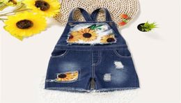 Jumpsuits Boiiwant Girls Casual Suspender Trousers Square Collar Sleeveless Denim Cloth Overalls Navy White Shorts 27 Years8436695