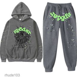 Sweatshirts Fashion Tracksuits Mens Womens Y2k Sp5der 555555 Sweater Hoodie Sports Suit Hip Hop Singer Spider Web Print Hoodies Sweatshirt Set Tracksuit Fxv5 Z5TC