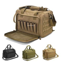 Tactical Range Bag Outdoor Hunting Military Training Shooting Molle Gun Bags Climbing Hiking Camping Large Capacity Handbag 240111