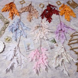 Imitation oak leaf serrated leaf peacock leaf fake flower coral leaf wedding hall ceiling road flower row flower wholesale XGM