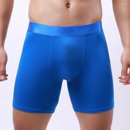 Underpants Men'S Cotton Boxer Shorts Extended Casual Sports 3d Molded Cup Underwear Youth Mid Rise