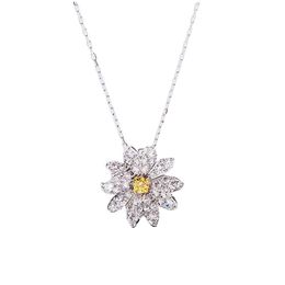 Swarovskis Necklace Designer Women Original Quality Pendant Necklaces High Flower Magic Little Daisy Necklace Female Element Crystal Sunflower Collar Chain