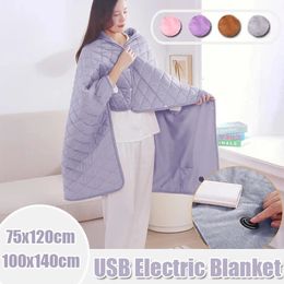 5V USB Electric Blanket Powered By Power Bank Winter Bed Warmer Usb Heated Blanket Body Heater Winter Warm 240111