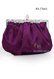 Satin Burgundy white black champagne Evening Party Clutch Elegant Wedding Burgundy Bridal Handbag5990633