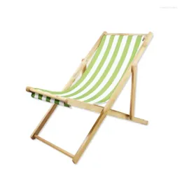 Camp Furniture Simple Canvas Beach Chair Lazy Folding Lounge Wood Portable Picnic Camping Cadeira De Praia Outdoor