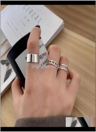 Vintage Hiphop Metal Punk Opening Index Finger Ring Set Joint Knuckle Anillos For Women Minimalist Jewellery Bague Riskn Band Rph5G6942773