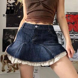 Skirts Mini Skirt Shorts Ruffle Low Waist Tight Elegant For Women Korean Style Bodycon Harajuku Women's Clothing