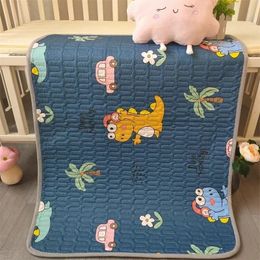 70x100cm Washable Baby Changing Pads Reusable brn Urine Cover Cotton Diaper Pad Baby Sheet Waterproof Cartoon Changing Mat 240111