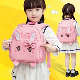 Children's Backpack Boys Kids School Bags infantil Rabbit Cute Kindergarten Backpacks Light Waterproof Small Child Girl Backpack 240111