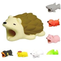 Other Cell Phone Accessories Cute Animal Bite Usb Lighting Charger Data Protection Er Mini Wire Protector Cord Creative Gifts 32 Des Dhxas
