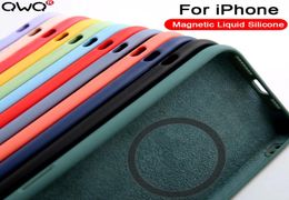 Liquid Silicone Protection Case For iPhone 13 12 11 Pro Max Mini For MagSafe Magnetic 8 Plus XR X XS MAX SE Cover Accessories1066292