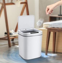 1518L Touch Trash Cans Smart Infrared Motion Sensor Waste Bin for Kitchen Bathroom Garbage Can with Lid Car Storage Box 22047206653