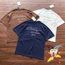 Men's T-Shirts Brown Royal Blue Black White CB Tee Top Men Women Scrawled Slogan Cole Buxton T-Shirt T240112