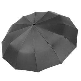 Super large umbrella with 12 bones, fully automatic folding umbrella, black glue, sun protection for both rain and shine, male