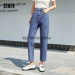 Women's Jeans Pants Capris Semir Women Cotton All-Match Tapered Slim 2023 Autumn New Trousers For Woman Hong Kong Style Carrot