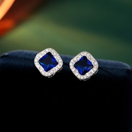 4/four Clover Zircon Stud Earrings Micro Set 3A Colourful Zircon Earrings Europe America Fashion Women Earrings Lucky Grass Flower Earrings Jewellery Accessories SPC