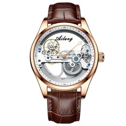 Ailang New Tiktok Fully Automatic Hollow Out Korean Fashion Waterproof Mechanical Watch for Men