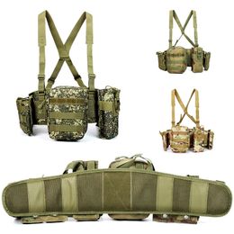 Outdoor Sports Gear Airsoft Equipment Hunting Shooting Tactical Molle Belt with Pouches NO10-209B