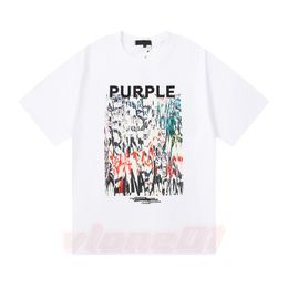 Purple Brand T Shirts Designer Mens T Shirt High Street Printing Tees Couples Casual Loose Tops Short Sleeve Size S-XL 7023