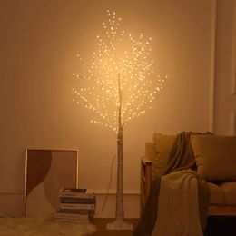 4pcs 5.9ft Birch Tree Lights Maple Leaf Light, With 120 LED Christmas Tree Light, USB And Battery Powered Artificial Branch Tree, For Home Wedding Centerpiece.