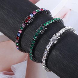 Charm Bracelets European And American Simple Colourful Gem Round Single Row Elegant Sweet Japanese Korean Ladies Bracelet