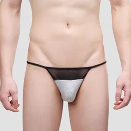 Underpants Panties Briefs Mens Transparent Pouch Sexy Sweat Absorbent Strip Sports High Fork Narrow Hip Underwear