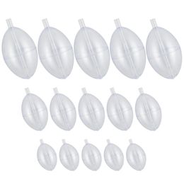 15pcs Fishing Slip Bobbers Strike Indicator PVC Plastic Clear Float Slip Cast Spin Surface Float Oval Bubble Float Transparent 240112