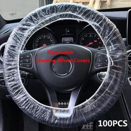 Steering Wheel Covers 100Pcs/Lot Interior Accessories Clear Car-styling Plastic Auto Decoration Cover Car