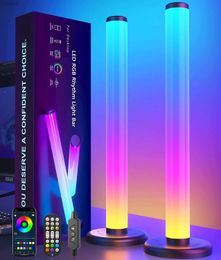 Night Lights Smart 360 LED Light Bar Bluetooth RGB Atmosphere Lamp Music Sync TV Computer Gaming Light Room Decoration Nightlights Desktop YQ240112