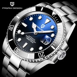 water Ghost Gradient Blue Fully Automatic Mechanical Ceramic Ring Precision Steel Hollow Bottom Men s Watch mm