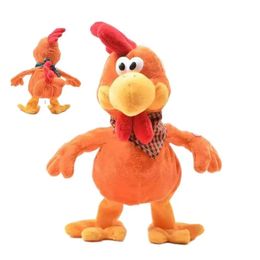 Talking Chicken Educational Toy Electronic Plush Dancing Chicken Toy Interactive Plush Rooster Singing Waving Soft Fun Rooster 240111