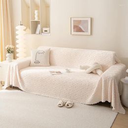 Chair Covers Jacquard Cozy Throw Blanket Soft Warm Sofa Cover Towel Universal Coral Fleece Couch Seat Futon Slipcover